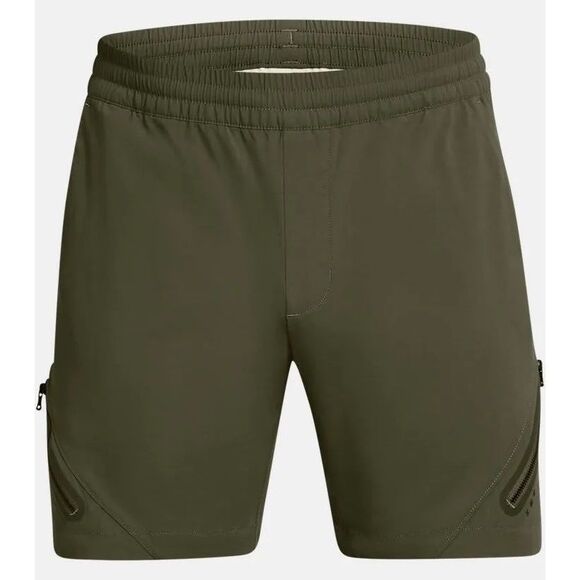 Under Armour Storm 7” Curry Nylon Golf Shorts Marine Od Green Large